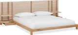 Tanner Flaxen Full Solid Ash Wall Bed with Integrated Nightstands by Modus Furniture at Eve Furniture