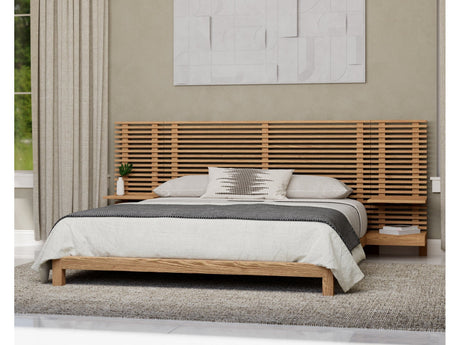 Tanner Flaxen King Solid Ash Wall Bed with Integrated Nightstands by Modus Furniture at Eve Furniture