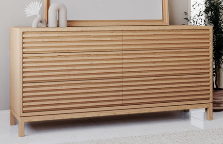 Tanner Flaxen Six Drawer Ash Wood Dresser by Modus Furniture at Eve Furniture