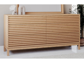 Tanner Flaxen Six Drawer Ash Wood Dresser by Modus Furniture at Eve Furniture