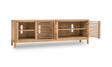 Tanner Four Door Solid Ash Media Console in Flaxen by Modus Furniture at Eve Furniture