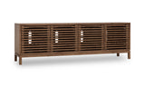 Tanner Four Door Solid Ash Media Console in Roux by Modus Furniture at Eve Furniture