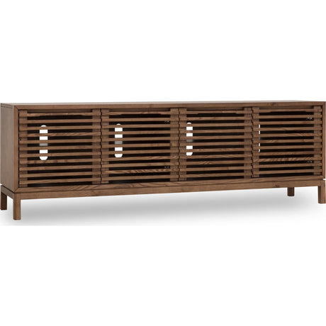 Tanner Four Door Solid Ash Media Console in Roux by Modus Furniture at Eve Furniture