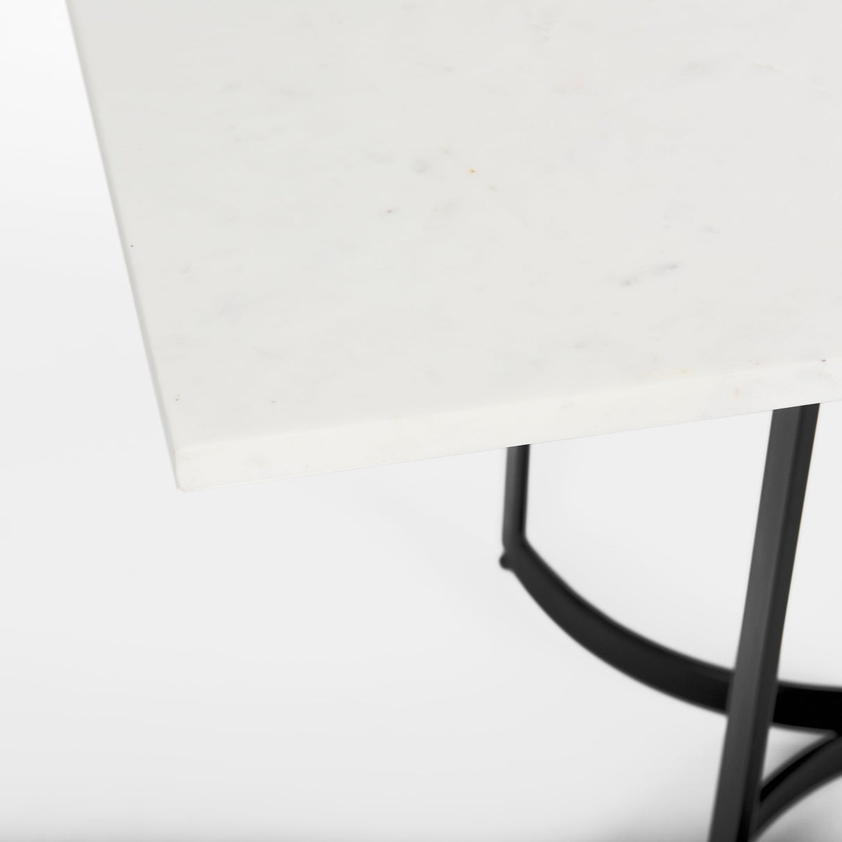 Tanner I Rectangular White Marble W/ Metal Base Dining Table by Mercana at Eve Furniture