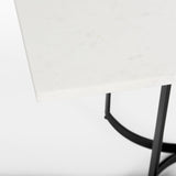 Tanner I Rectangular White Marble W/ Metal Base Dining Table by Mercana at Eve Furniture