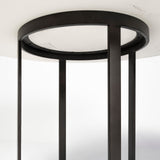 Tanner II Round White Marble Top Black Metal Base Dining Table by Mercana at Eve Furniture