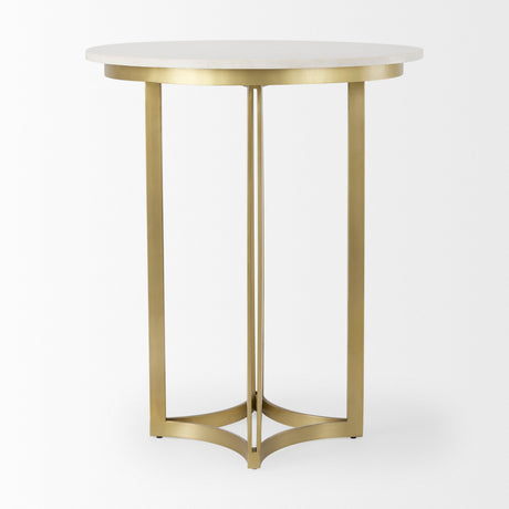 Tanner Marble & Gold Metal Bistro Table by Mercana at Eve Furniture