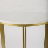 Tanner Marble & Gold Metal Bistro Table by Mercana at Eve Furniture