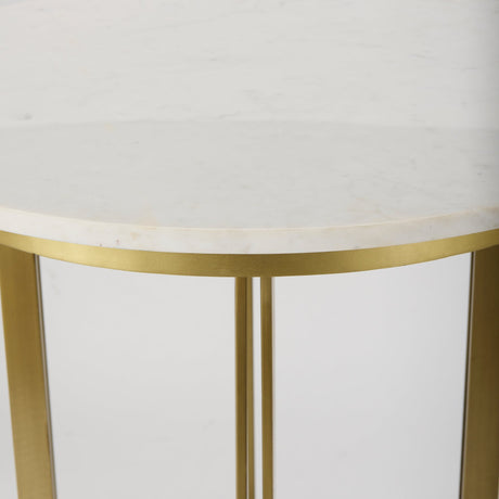 Tanner Marble & Gold Metal Bistro Table by Mercana at Eve Furniture