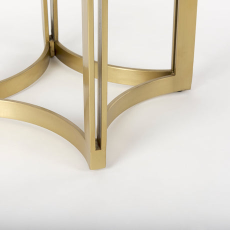 Tanner Marble & Gold Metal Bistro Table by Mercana at Eve Furniture