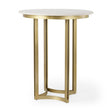 Tanner Marble & Gold Metal Bistro Table by Mercana at Eve Furniture