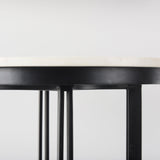 Tanner Marble & Matte Black Bistro Table by Mercana at Eve Furniture