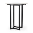 Tanner Marble & Matte Black Bistro Table by Mercana at Eve Furniture