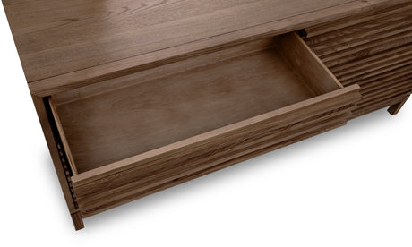 Tanner Six Drawer Ash Wood Dresser in Roux by Modus Furniture at Eve Furniture