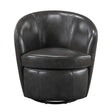 Tanner Smoky Gray Swivel Chair by Homelegance at Eve Furniture