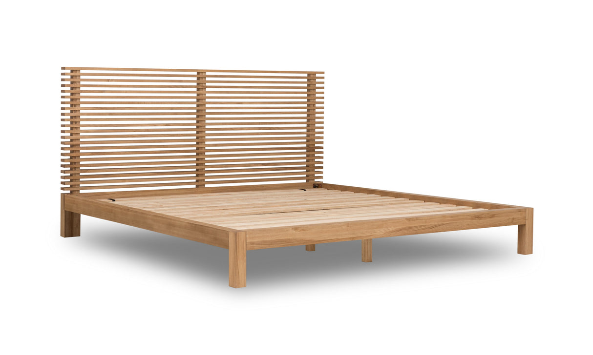 Tanner Solid Ash Eastern King Platform Bed in Flaxen by Modus Furniture at Eve Furniture