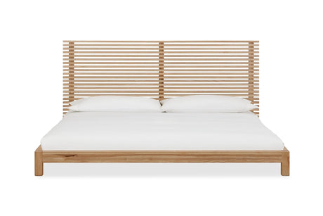 Tanner Solid Ash Full Platform Bed in Flaxen by Modus Furniture at Eve Furniture