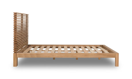 Tanner Solid Ash Full Platform Bed in Flaxen by Modus Furniture at Eve Furniture