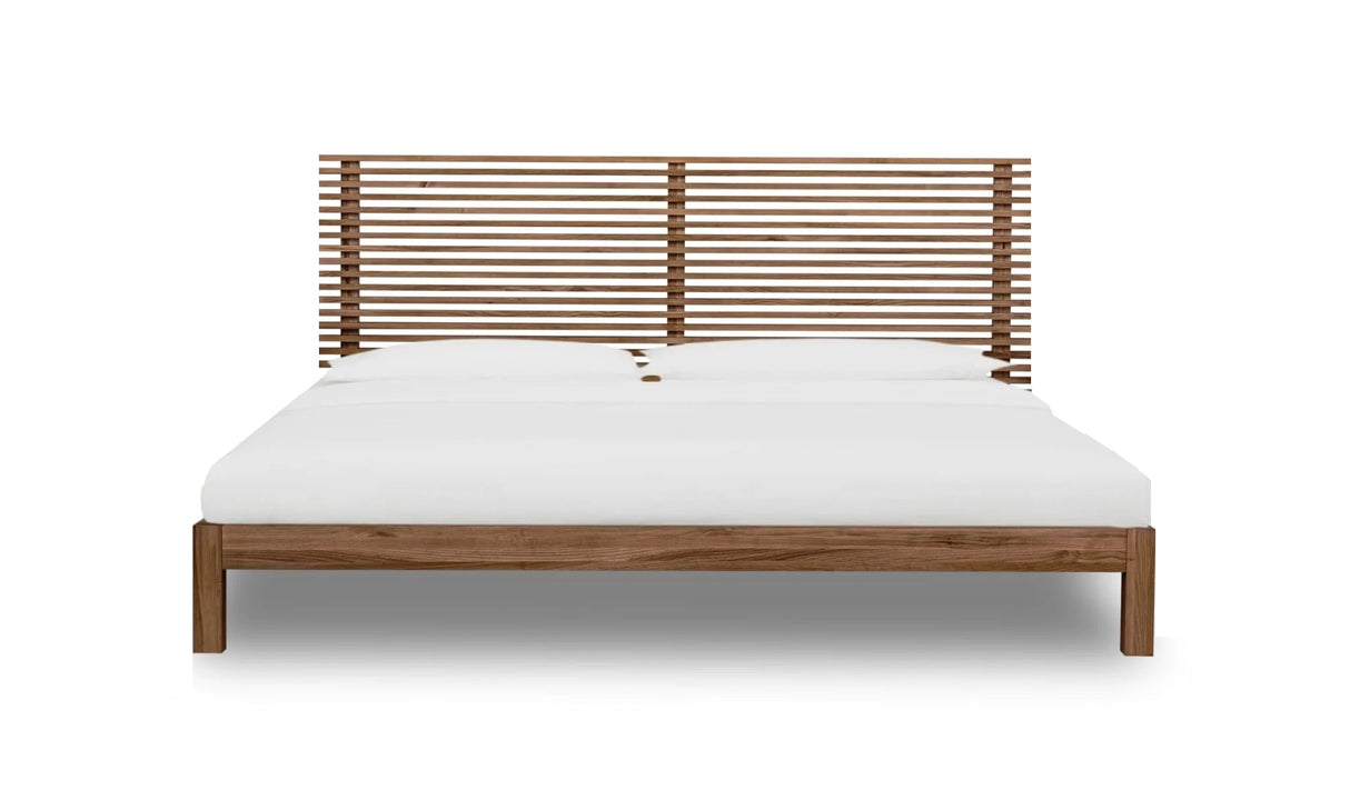 Tanner Solid Ash Full Platform Bed in Roux by Modus Furniture at Eve Furniture