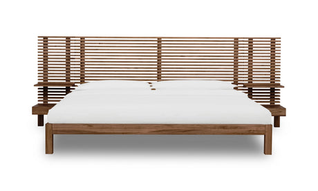 Tanner Solid Ash Full Wall Bed with Integrated Nightstands in Roux by Modus Furniture at Eve Furniture