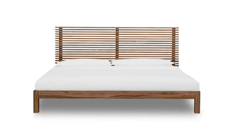 Tanner Solid Ash Queen Platform Bed in Roux by Modus Furniture at Eve Furniture