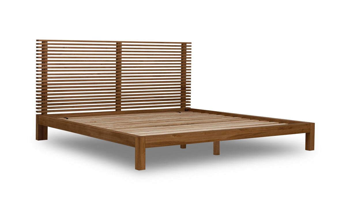 Tanner Solid Ash Queen Platform Bed in Roux by Modus Furniture at Eve Furniture