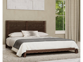 Tanner Solid Ash Queen Platform Bed in Roux by Modus Furniture at Eve Furniture