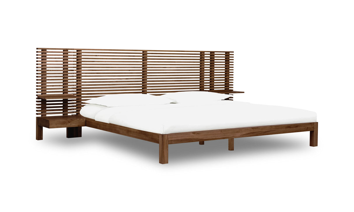 Tanner Solid Ash Queen Wall Bed with Integrated Nightstands in Roux by Modus Furniture at Eve Furniture