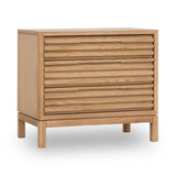 Tanner Three Drawer Ash Wood Nightstand in Flaxen by Modus Furniture at Eve Furniture