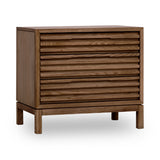 Tanner Three Drawer Ash Wood Nightstand in Roux by Modus Furniture at Eve Furniture