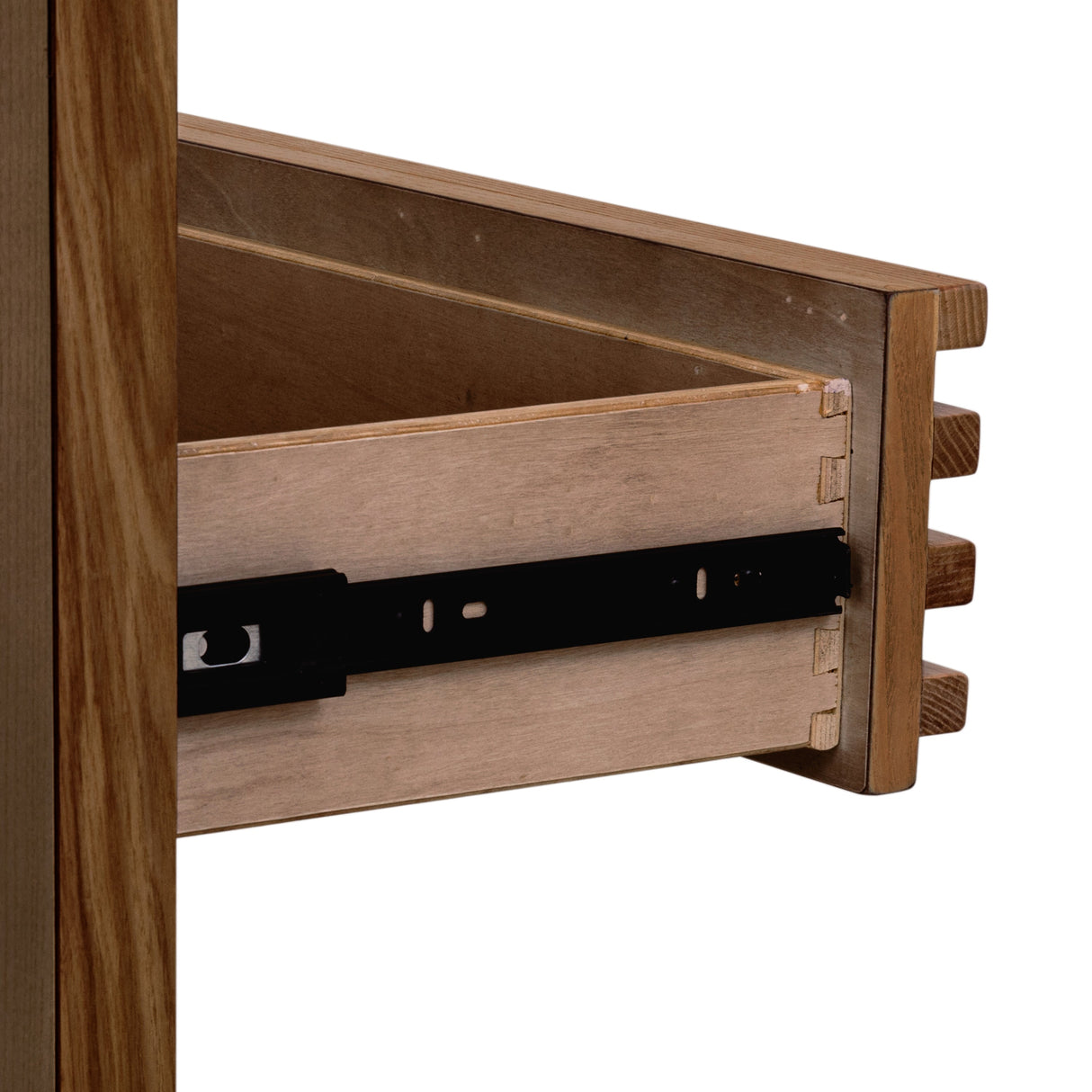 Tanner Three Drawer Ash Wood Nightstand in Roux by Modus Furniture at Eve Furniture