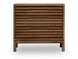 Tanner Three Drawer Ash Wood Nightstand in Roux by Modus Furniture at Eve Furniture
