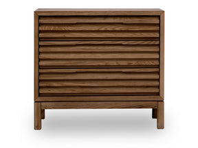 Tanner Three Drawer Ash Wood Nightstand in Roux by Modus Furniture at Eve Furniture