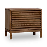 Tanner Two Drawer Ash Wood Nightstand in Roux by Modus Furniture at Eve Furniture