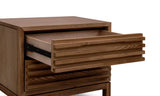 Tanner Two Drawer Ash Wood Nightstand in Roux by Modus Furniture at Eve Furniture