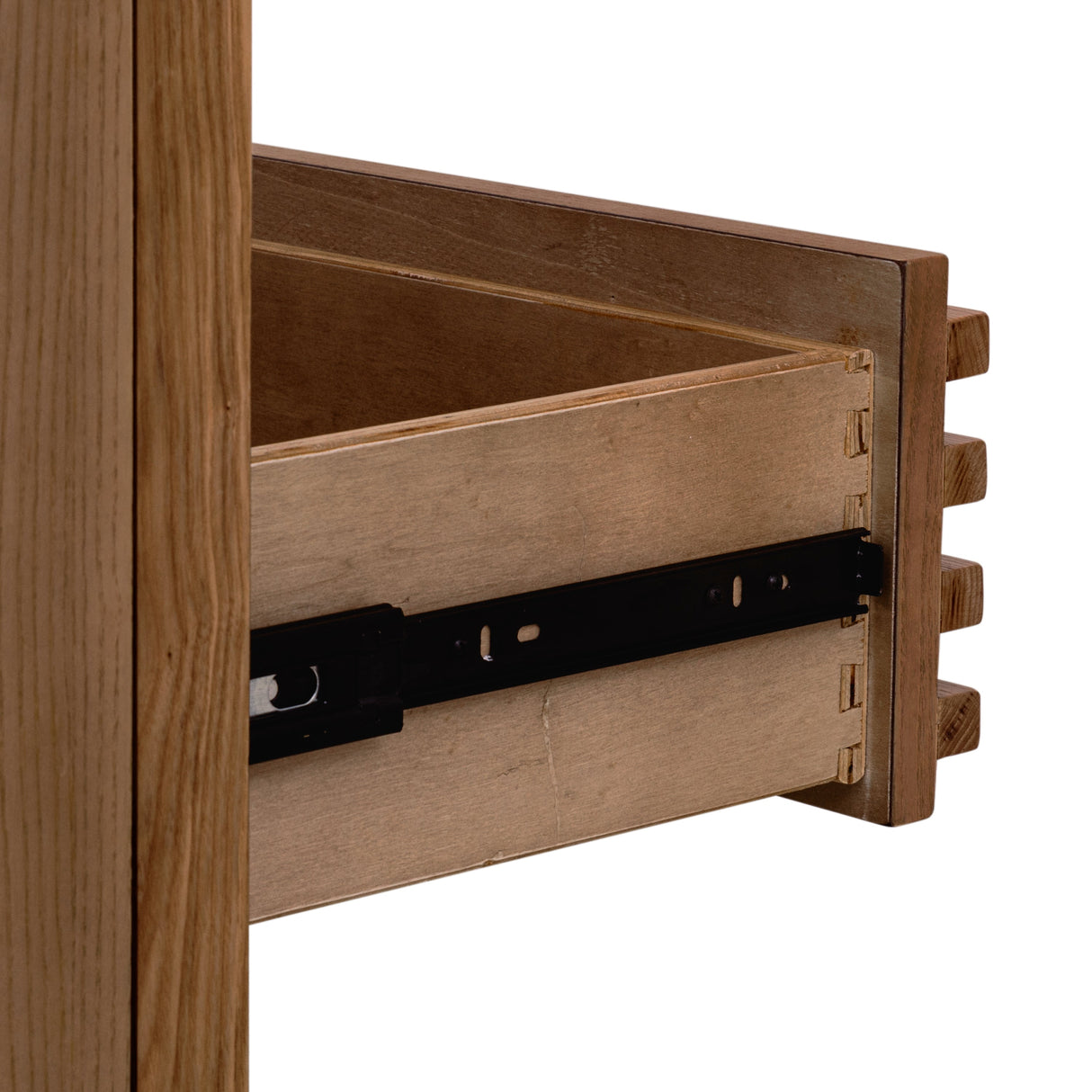 Tanner Two Drawer Ash Wood Nightstand in Roux by Modus Furniture at Eve Furniture