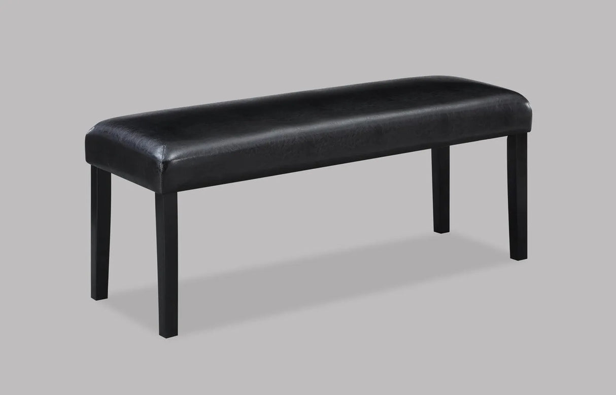 Tanner White and Black Faux Marble Dining Set by Crown Mark at Eve Furniture