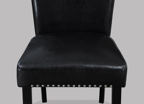 Tanner White and Black Faux Marble Dining Set by Crown Mark at Eve Furniture