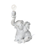 Tantor (15.9"H) Gray Resin Elephant Calf Table Lamp by Mercana at Eve Furniture