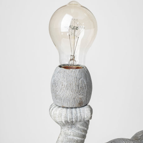Tantor Gray Resin Elephant Calf Table Lamp by Mercana at Eve Furniture