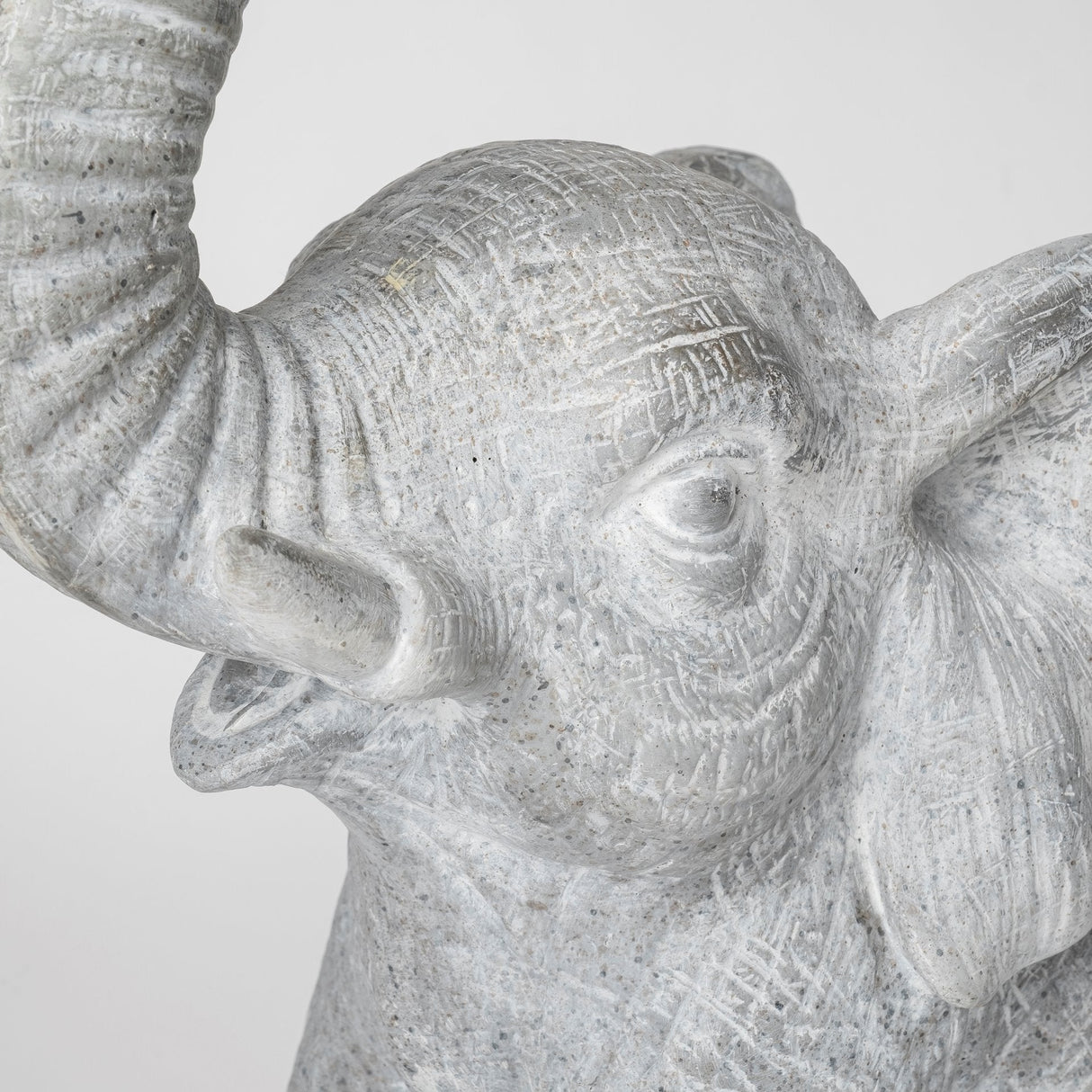 Tantor Gray Resin Elephant Calf Table Lamp by Mercana at Eve Furniture