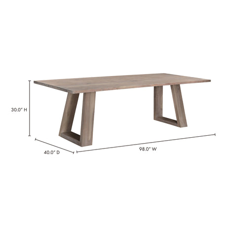 Tanya Grey Dining Table (Rectangular) by MOES at Eve Furniture
