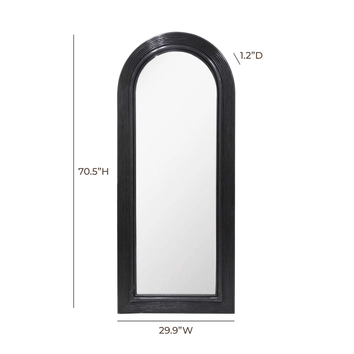 Tanya Rattan 70" Floor Mirror by TOV Furniture at Eve Furniture