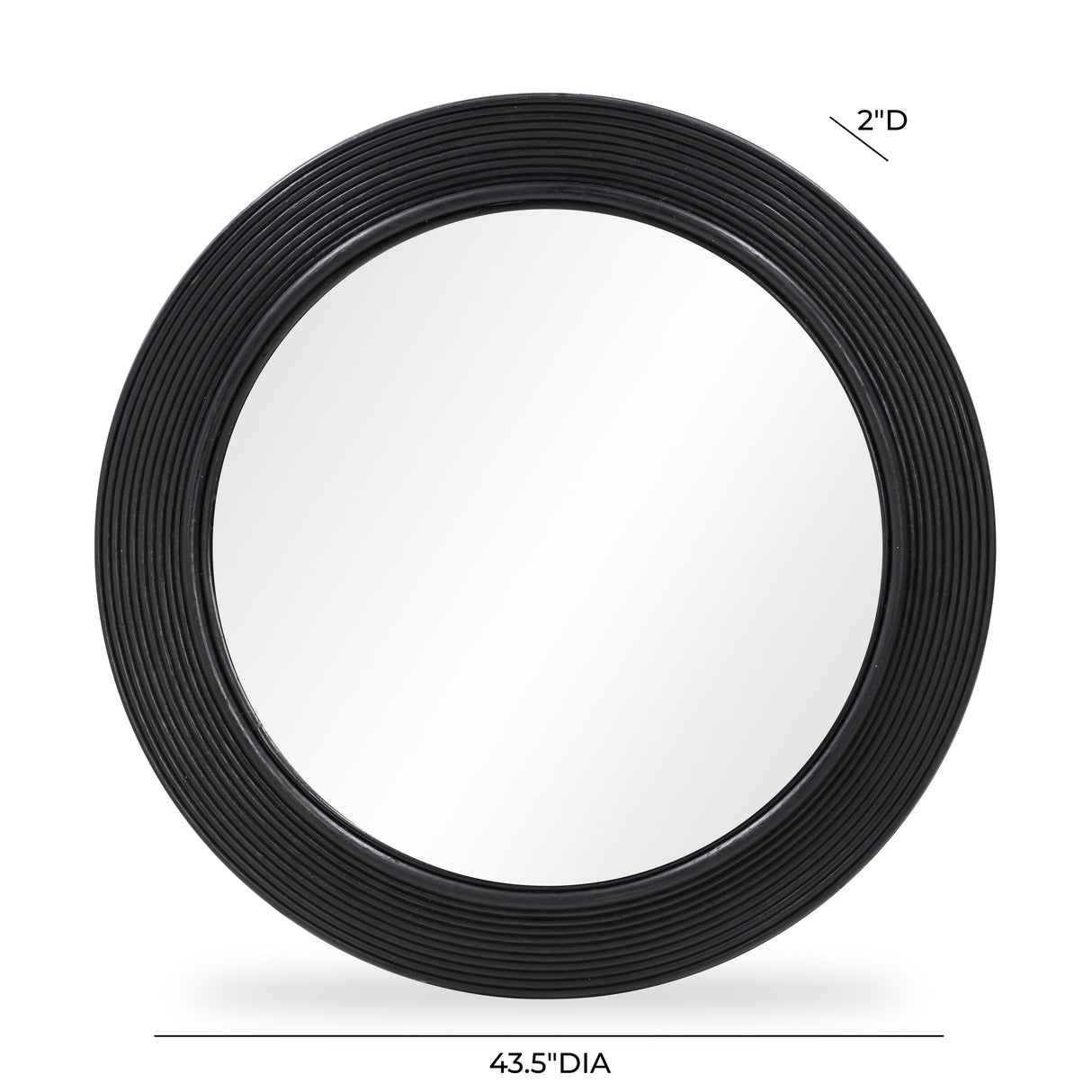 Tanya Rattan Round Wall Mirror by TOV Furniture at Eve Furniture