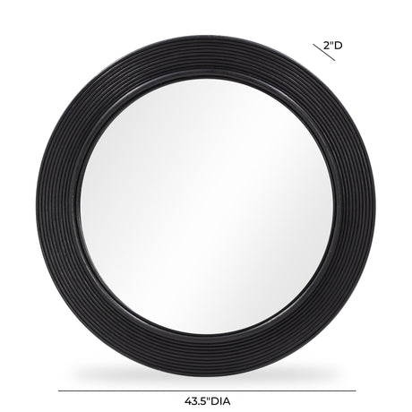 Tanya Rattan Round Wall Mirror by TOV Furniture at Eve Furniture