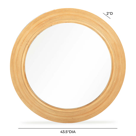 Tanya Rattan Round Wall Mirror by TOV Furniture at Eve Furniture