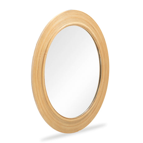 Tanya Rattan Round Wall Mirror by TOV Furniture at Eve Furniture