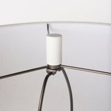 Tao 20.0L x 20.0W x 33.0H Cream Base W/White Shade Table Lamp by Mercana at Eve Furniture