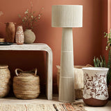 Tapered Natural Chenille Fiber Floor Lamp by TOV Furniture at Eve Furniture