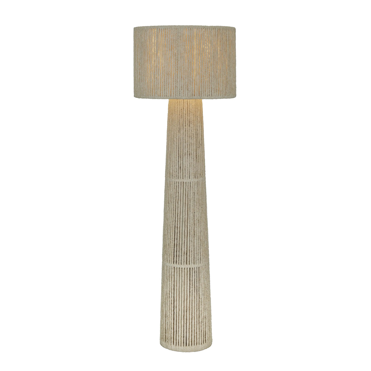 Tapered Natural Chenille Fiber Floor Lamp by TOV Furniture at Eve Furniture